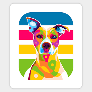 Dog Portrait Colorful Pop Art Sticker